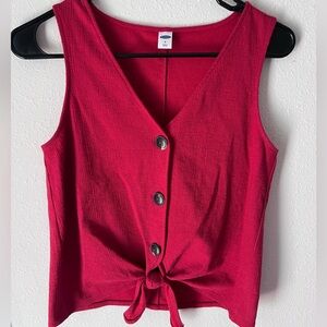 Old Navy Tie Front Sleeveless Top